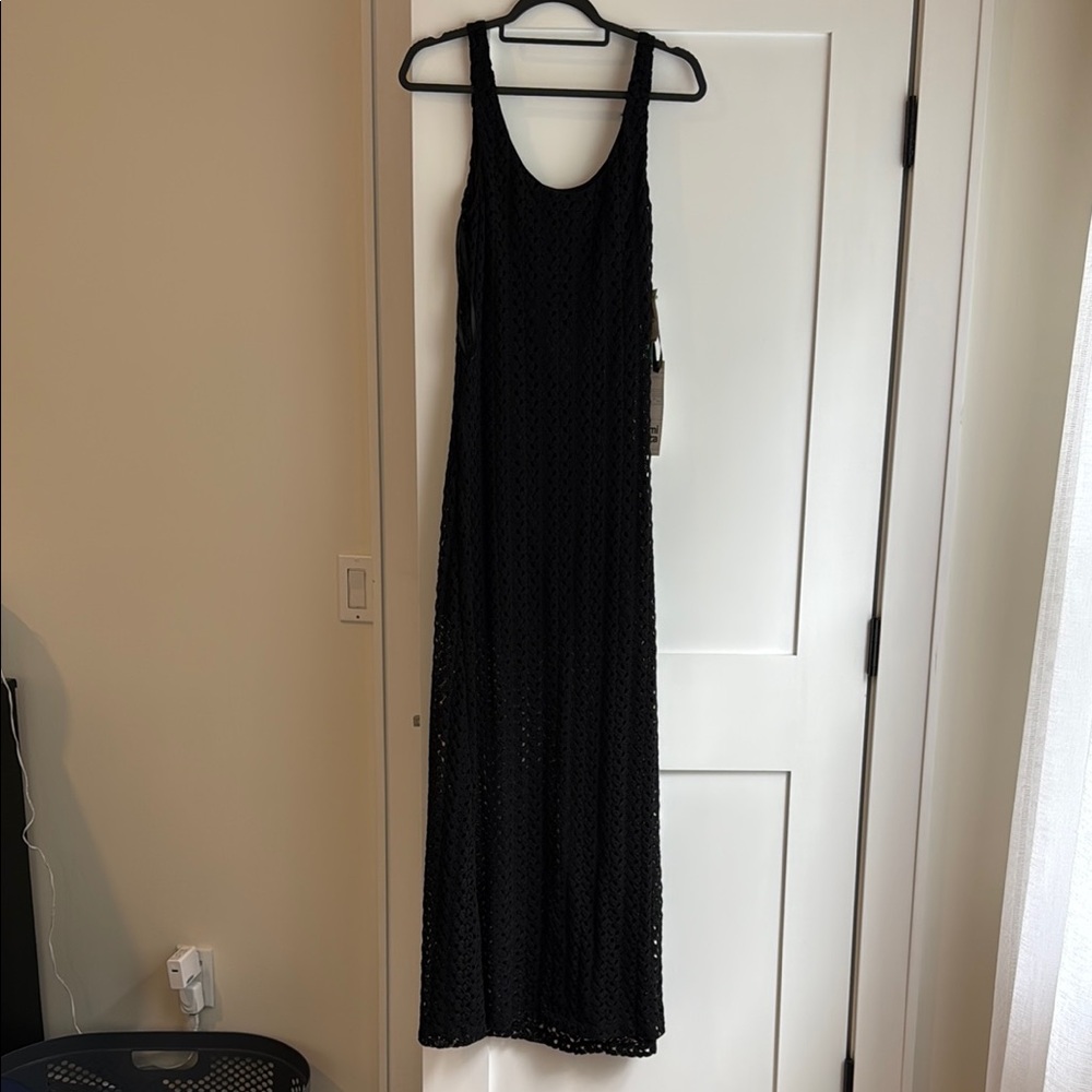 Nordstrom Black Sleeveless Sheath Maxi Dress
